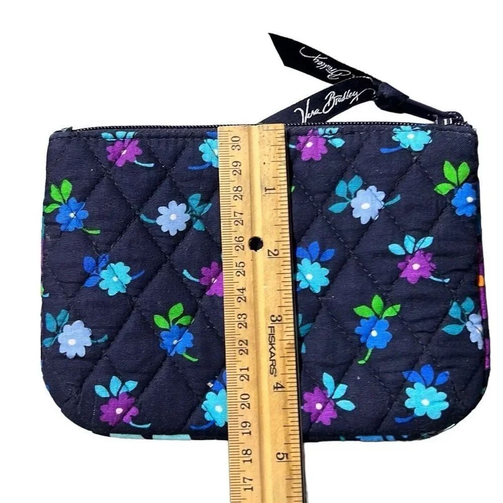 Vera Bradley Women's Multicolor Quilted Zipper Floral Print Flat Pouch Clutch
